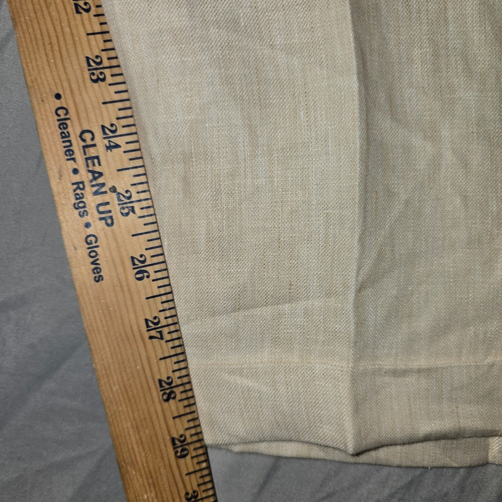 Baird McNutt Murano Linen Dress Pants 44x30 Mens Beige Zac Classic Fit Cuffed - Picture 9 of 12